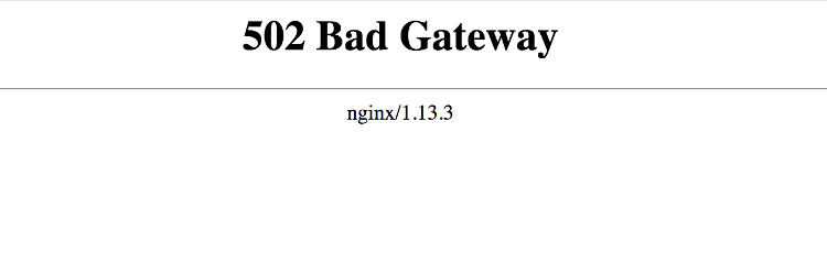 Nginx 502 Error