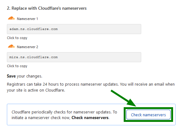 Cloudflare Nameservers Check